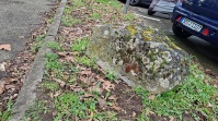 sauberer Randstreifen und parkende Fahrzeuge